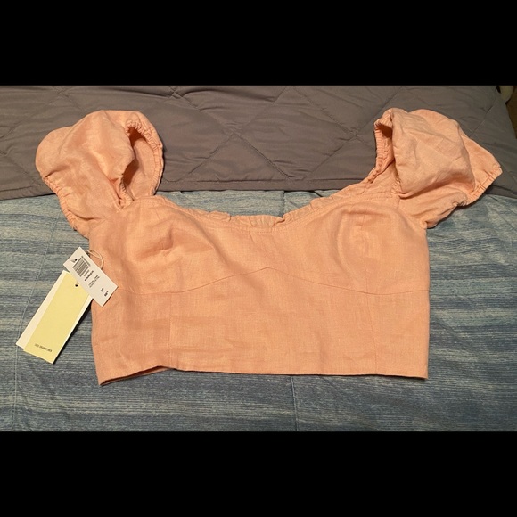 Aritzia Wilfred Wander Linen pink top - Picture 2 of 3